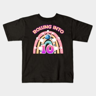 Girl roller skate Party 8 Tee Girl Birthday rolling skate Eight Custom roller party Kids T-Shirt